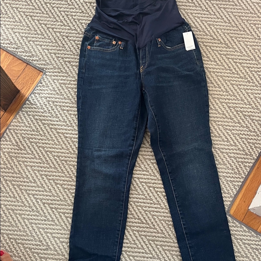 GAP Women's Indigo Straight Leg Maternity Jeans